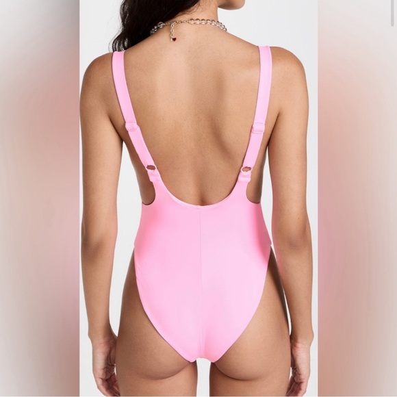 (SOLD) GOOD AMERICAN NWT High Cut One piece Swimsuit Hot Pink Size XXXL - Picture 4 of 11